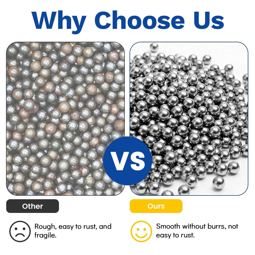 840 Pcs Stainless Steel Ball Bearings for Bicycle and Mechanical Use - Multiple Sizes