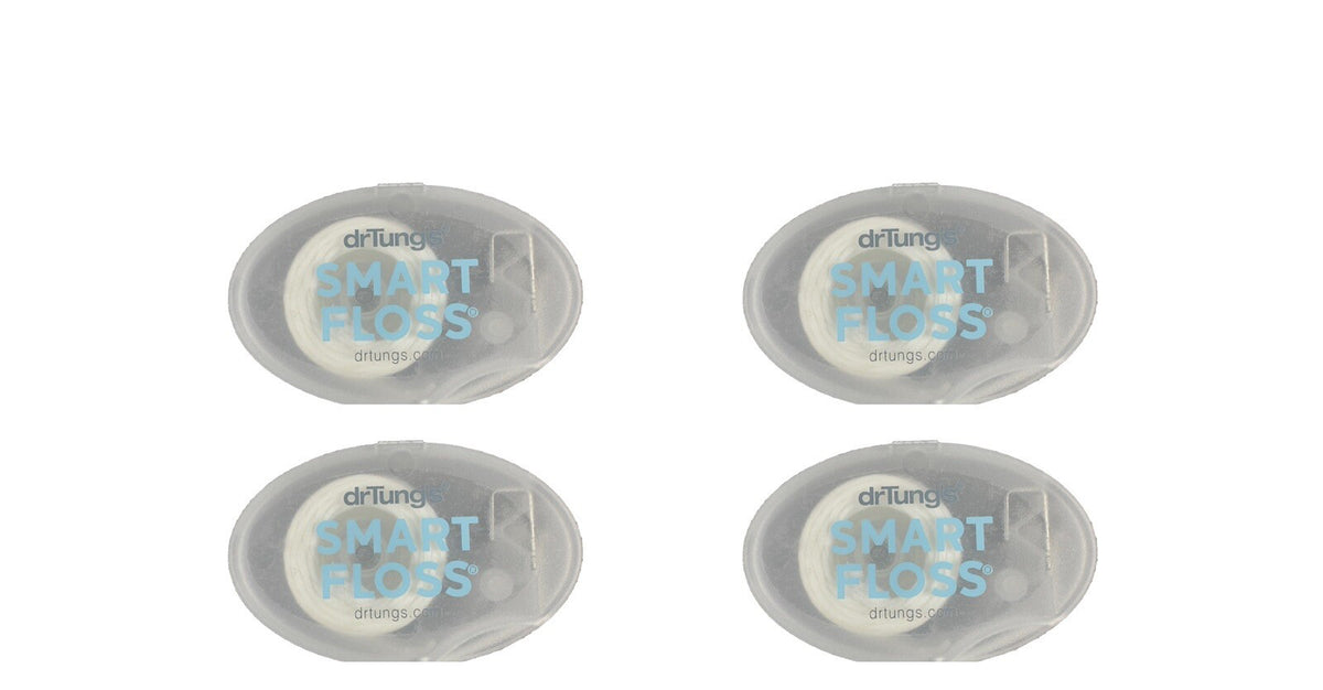 Travel Size Natural Dental Floss with Cardamom Flavor, PTFE & PFAS Free - Pack of 4