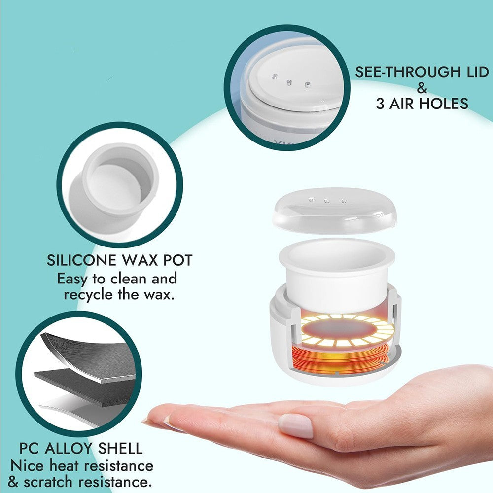 Portable Nose and Ear Wax Removal Kit with Wax Warmer and Accessories