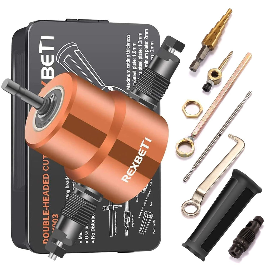 Metal Nibbler Cutter Drill Attachment for Sheet Metal Cutting - Straight & Curve