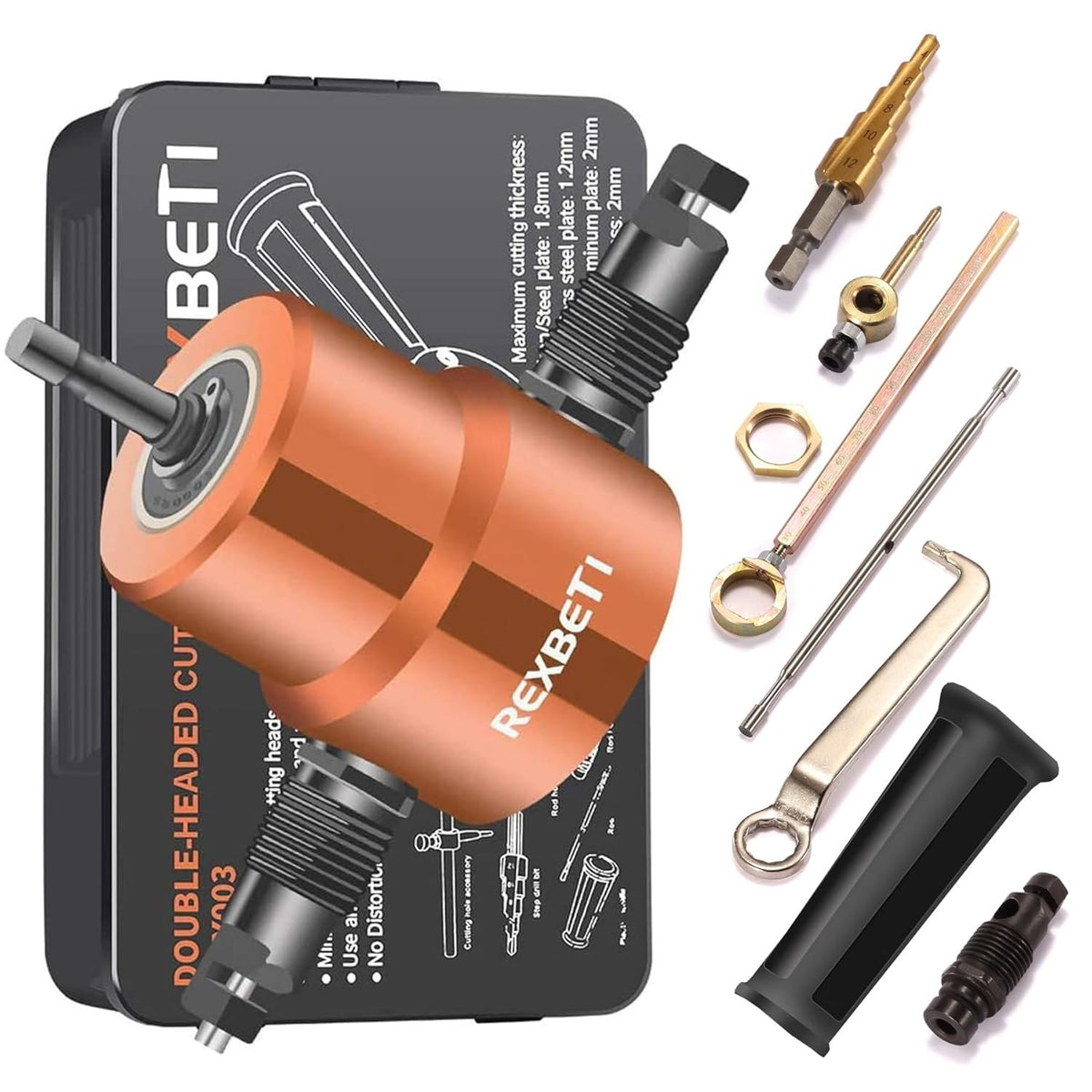 Metal Nibbler Cutter Drill Attachment for Sheet Metal Cutting - Straight & Curve