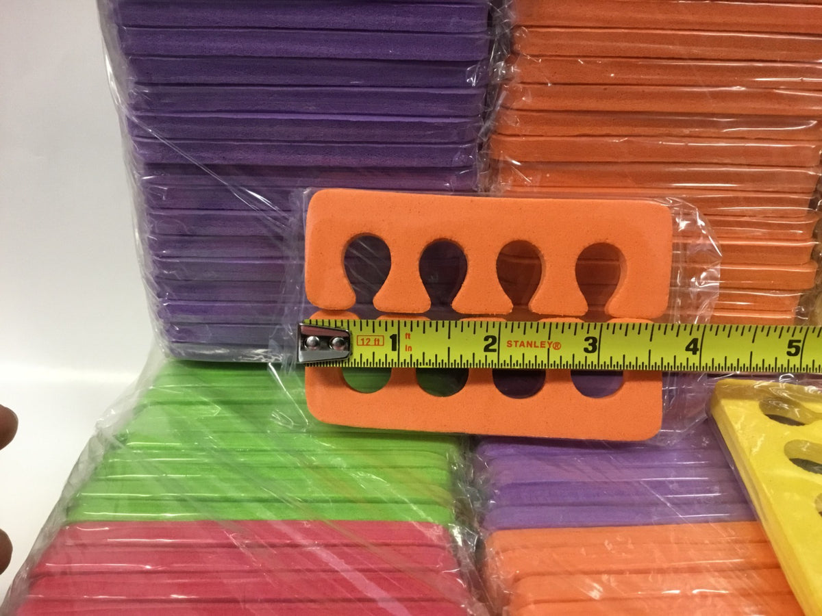 Disposable Hard Foam Toe Separators for Pedicure - 100 Pairs, Individual Warp
