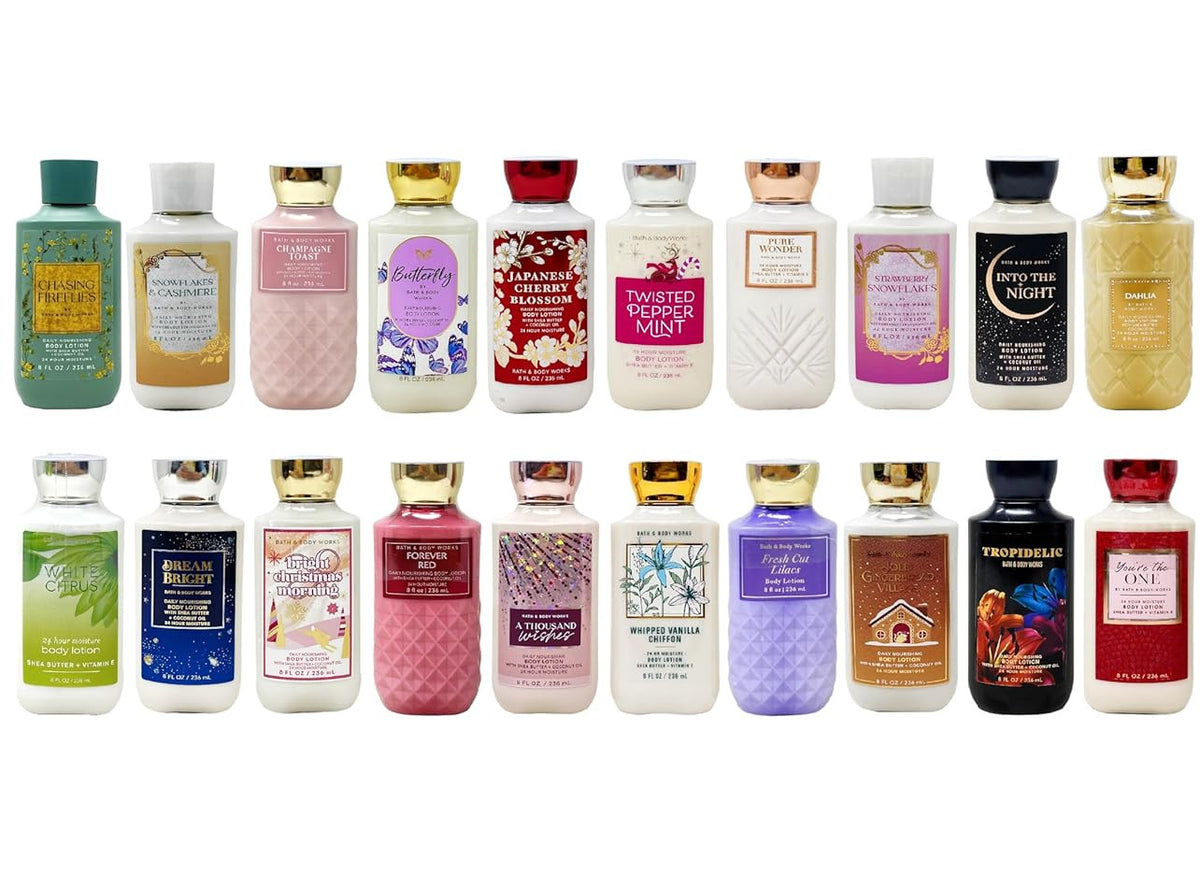 Assorted Body Lotion Bundle - 5 Pack 8 Oz Moisturizing Lotions for Soft Skin