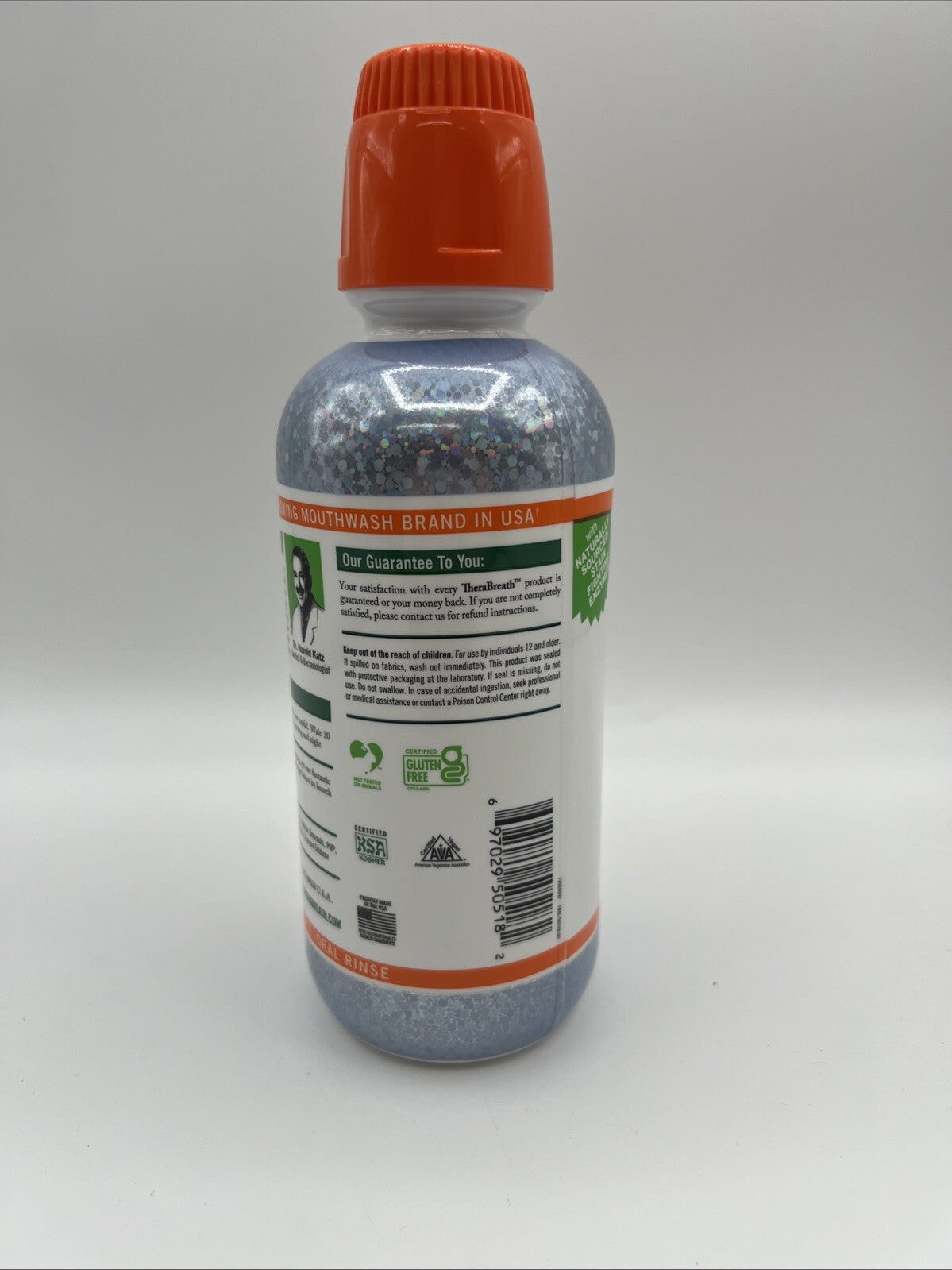 Whitening Mouthwash with Fresh Dazzling Mint - 16 Oz Oral Rinse for Breath Freshening