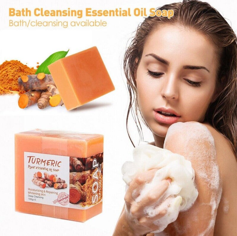 Turmeric & Ginger Skin Whitening Soap for Dark Spots Acne Brightening Natural