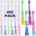 Kids Soft Toothbrush Bulk Pack - 400 Colorful Kangaroo Handles for Children