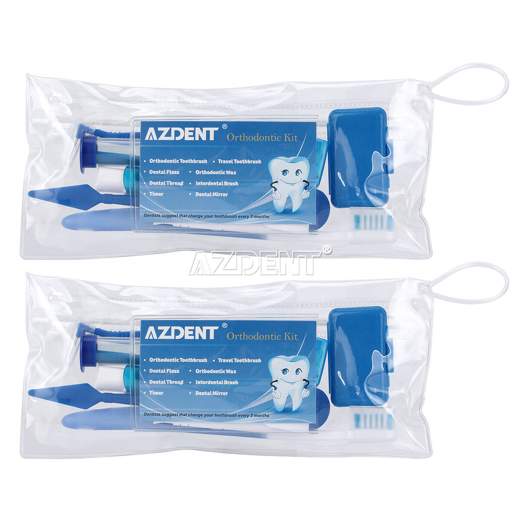 Orthodontic Toothbrush Set with Floss Interdental Brushes and Travel Kit - Oral Care
