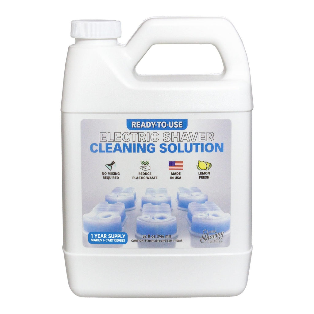 Electric Razor Cleaning Solution 32oz Refill for Braun & Compatible Razors