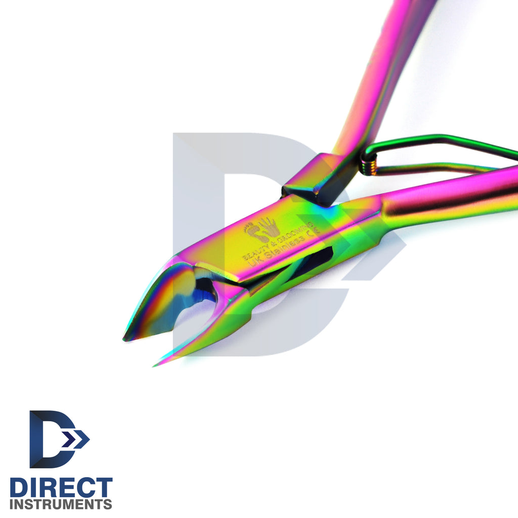 Titanium Coated Cuticle Nipper Clipper for Nail Care and Pedicure