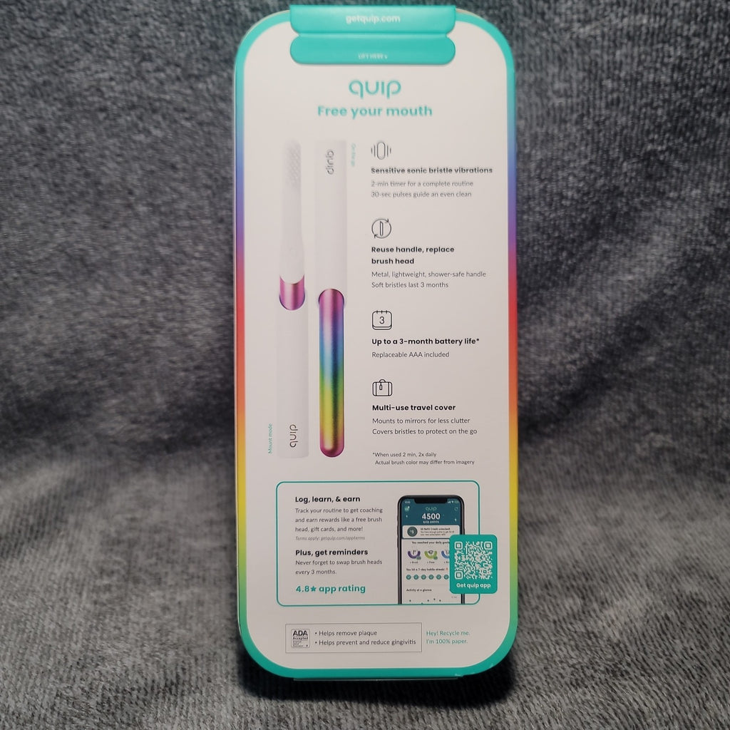 Electric Sonic Toothbrush Rainbow Metal Handle Sensitive Bristles - Special Edition