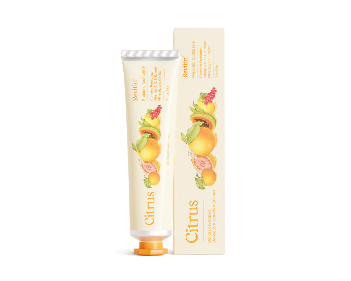 Fluoride-Free Prebiotic Toothpaste with Citrus Flavor - Natural Oral Care 3.4 oz
