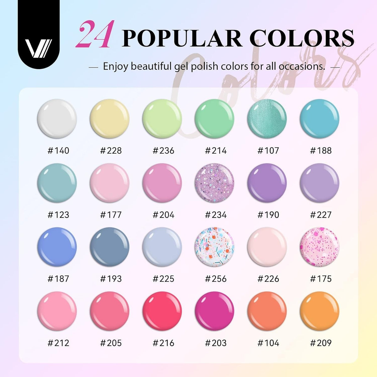 24 Color Gel Nail Polish Kit with UV Light - Long-Lasting Manicure Set