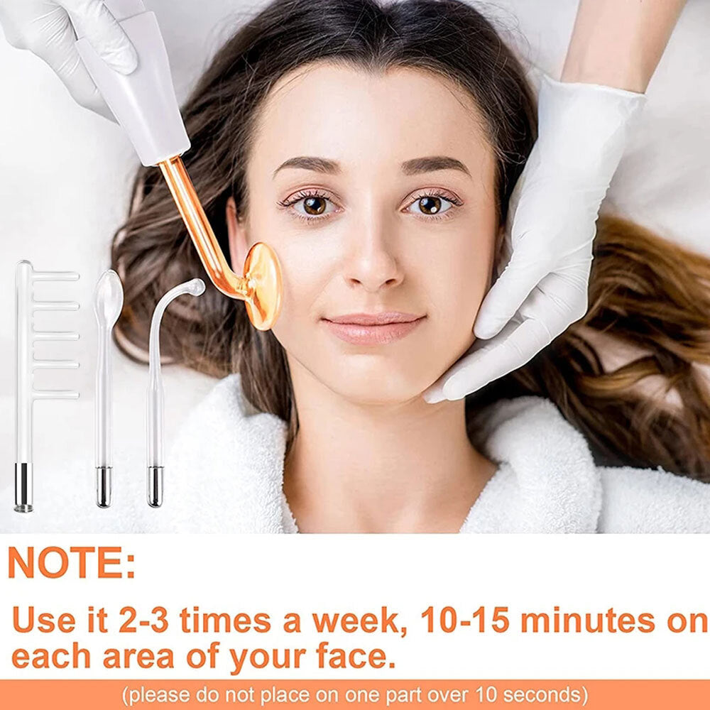 High Frequency Facial Wand for Skin Tightening & Acne Treatment - Portable Handheld Device