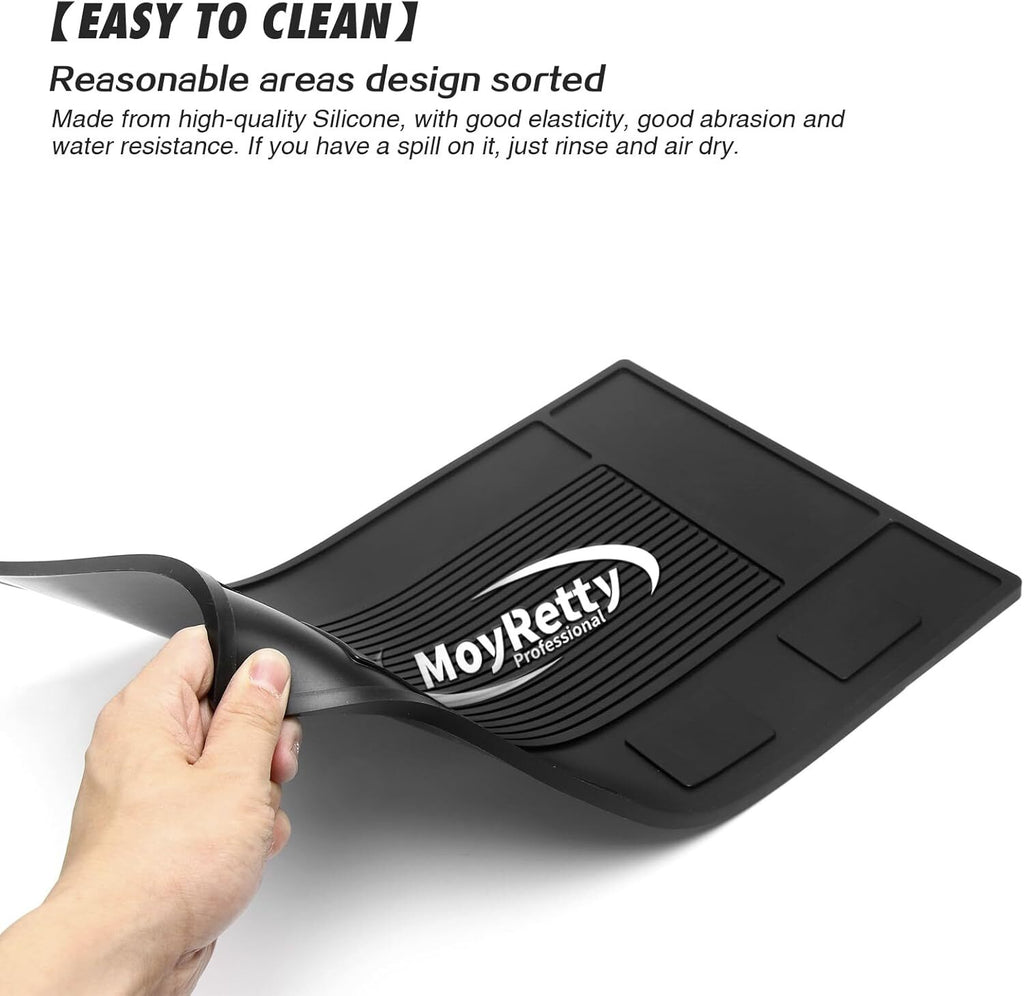 Magnetic Salon Storage Mat for Barber Tools and Scissors - Non Slip Organizer