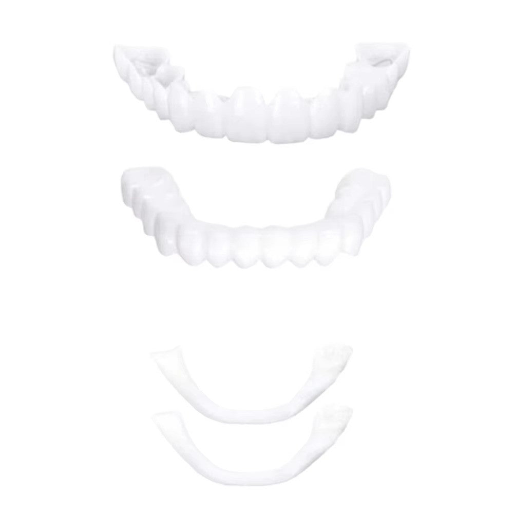 Snap-On Upper and Lower Dental Veneers Set - False Teeth Cover Silicone