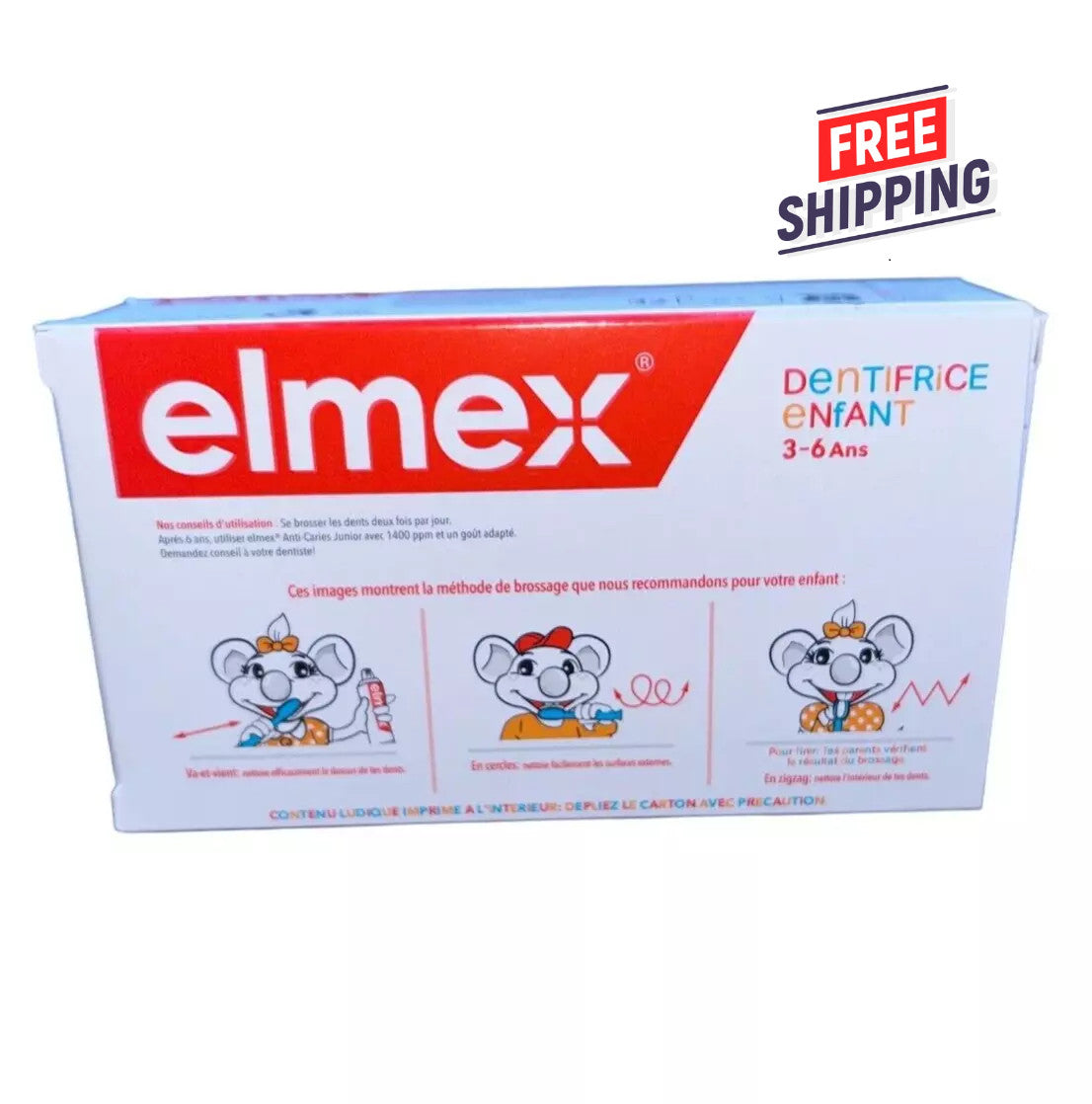 Children's Fluoride Toothpaste 2 Pack for Ages 2-6, 50ml - No Dye