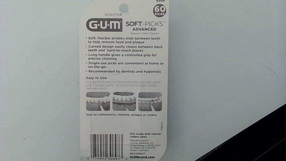 Interdental Picks for Dental Cleaning - Gentle Plaque Removal, 60 Count