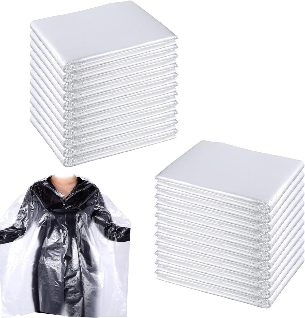 Disposable Hair Salon Capes Waterproof Barber Cape for Hair Cutting & Dyeing