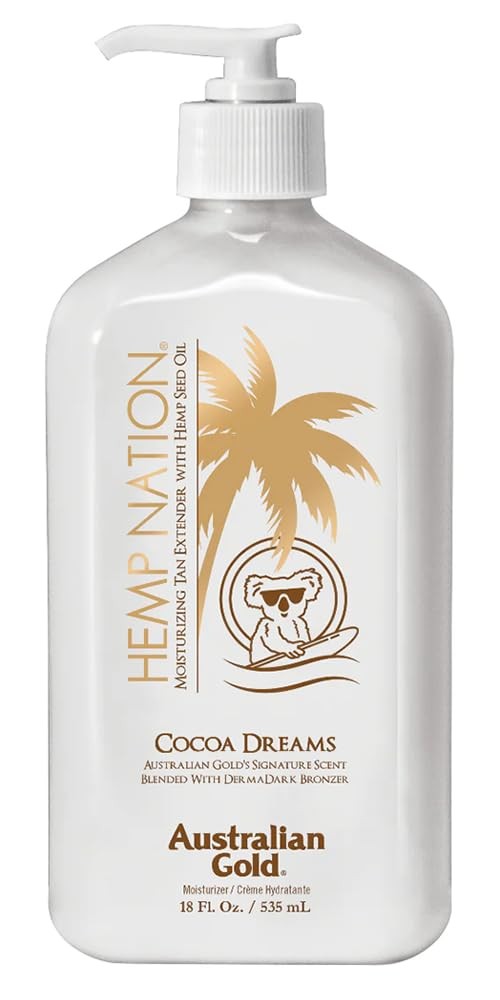 Hemp Nation Cocoa Dreams Tan Extender with Derma Dark 18oz - Vegan Tan Enhancer