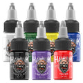 Tattoo Ink Set 7 Colors / 1/2 oz Each - High Purity Professional Pigment