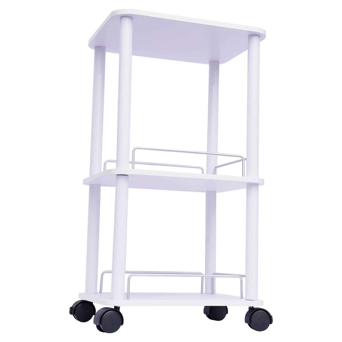 Salon Spa Beauty Equipment Trolley Cart with 3 Layers and 360° Rotating Wheels