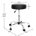 Adjustable Rolling Stool with Wheels for Office Desk & Home Use