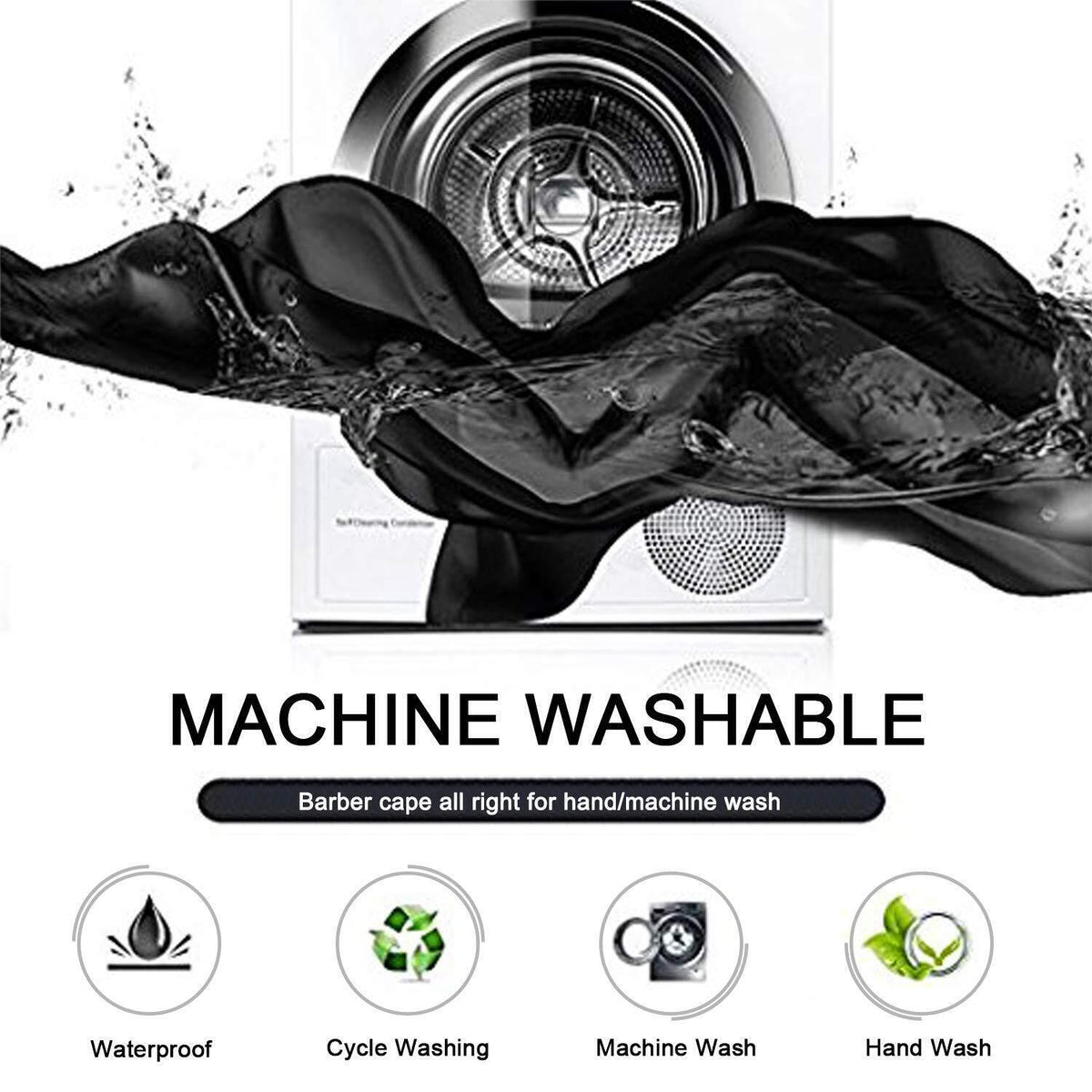 Professional Hair Cutting Cape with Adjustable Metal Clips for Salon & Barber Use