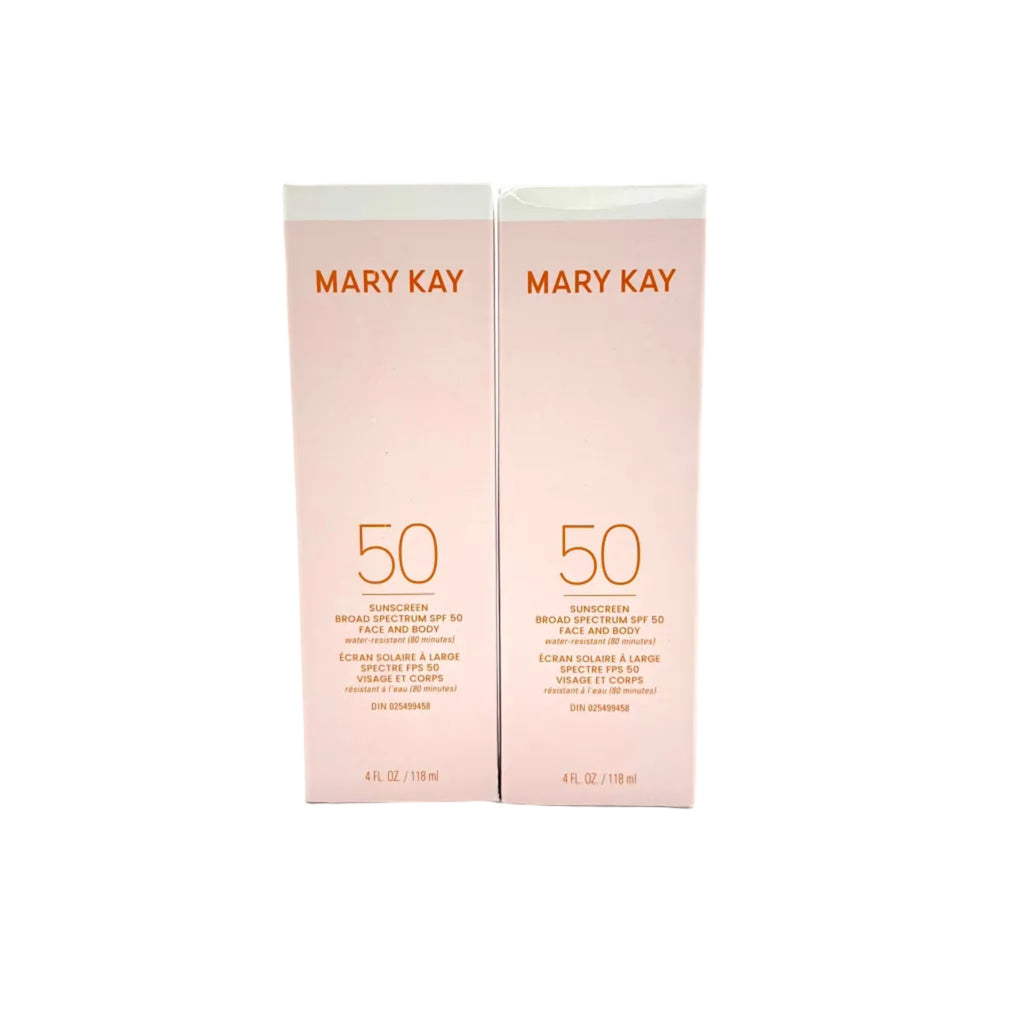 Broad Spectrum SPF 50 Sunscreen for Face & Body - 2 Pack, 4 Fl Oz Each