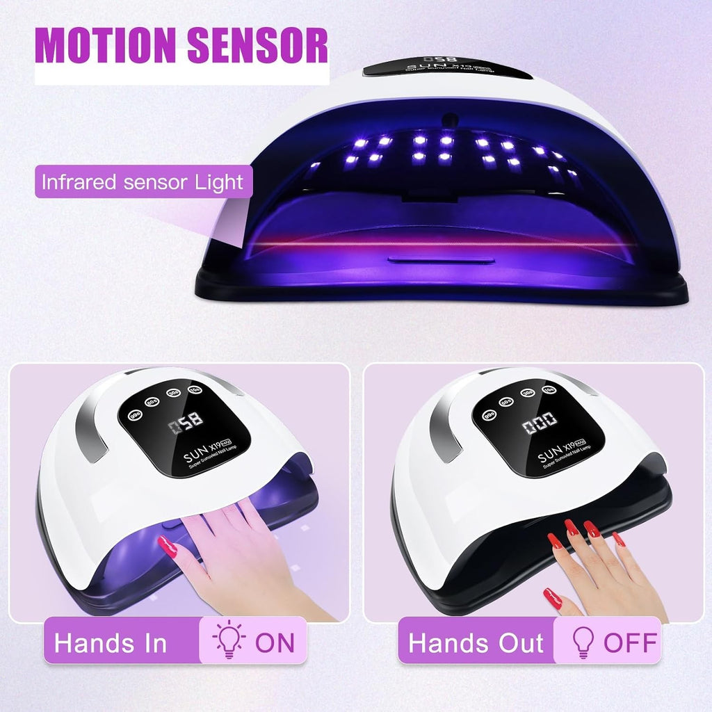 Professional UV LED Gel Nail Dryer Lamp 320W for Fast Curing Home & Salon