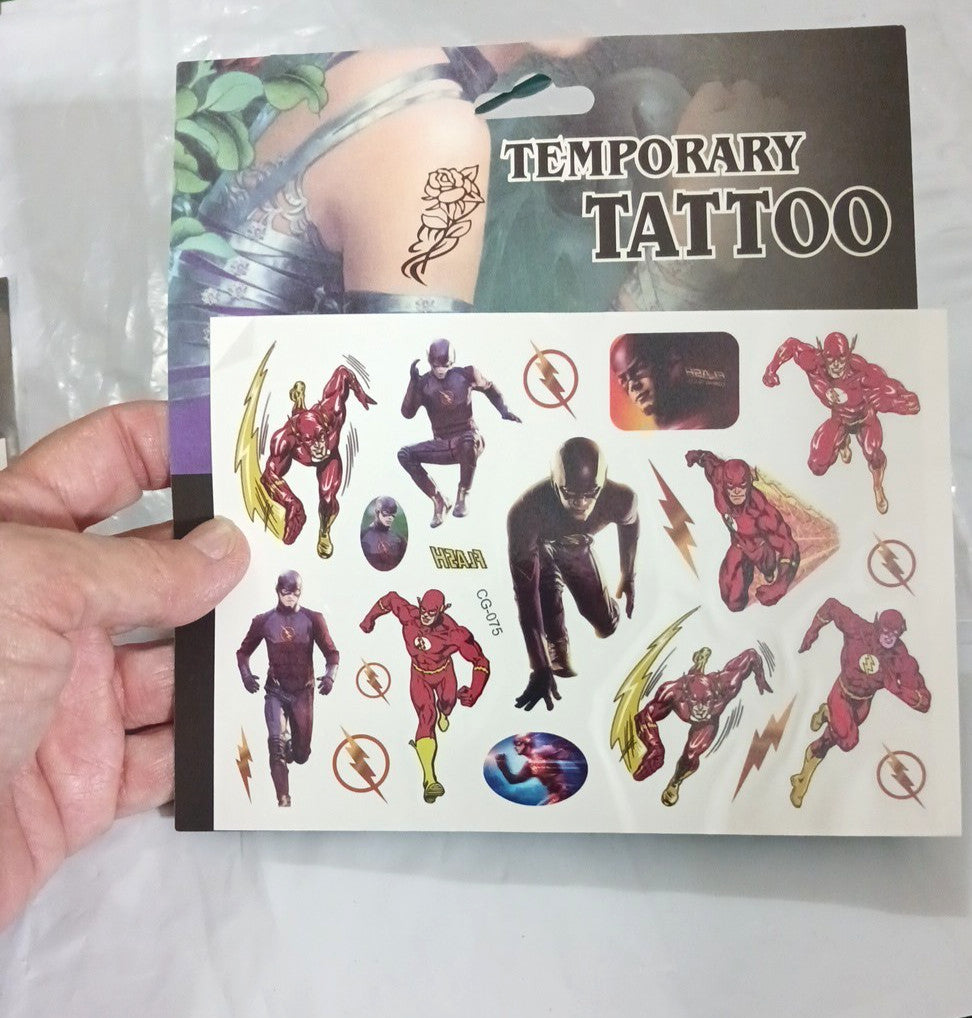 Temporary Skin Tattoos – 2 Sheets Fun Superhero Designs