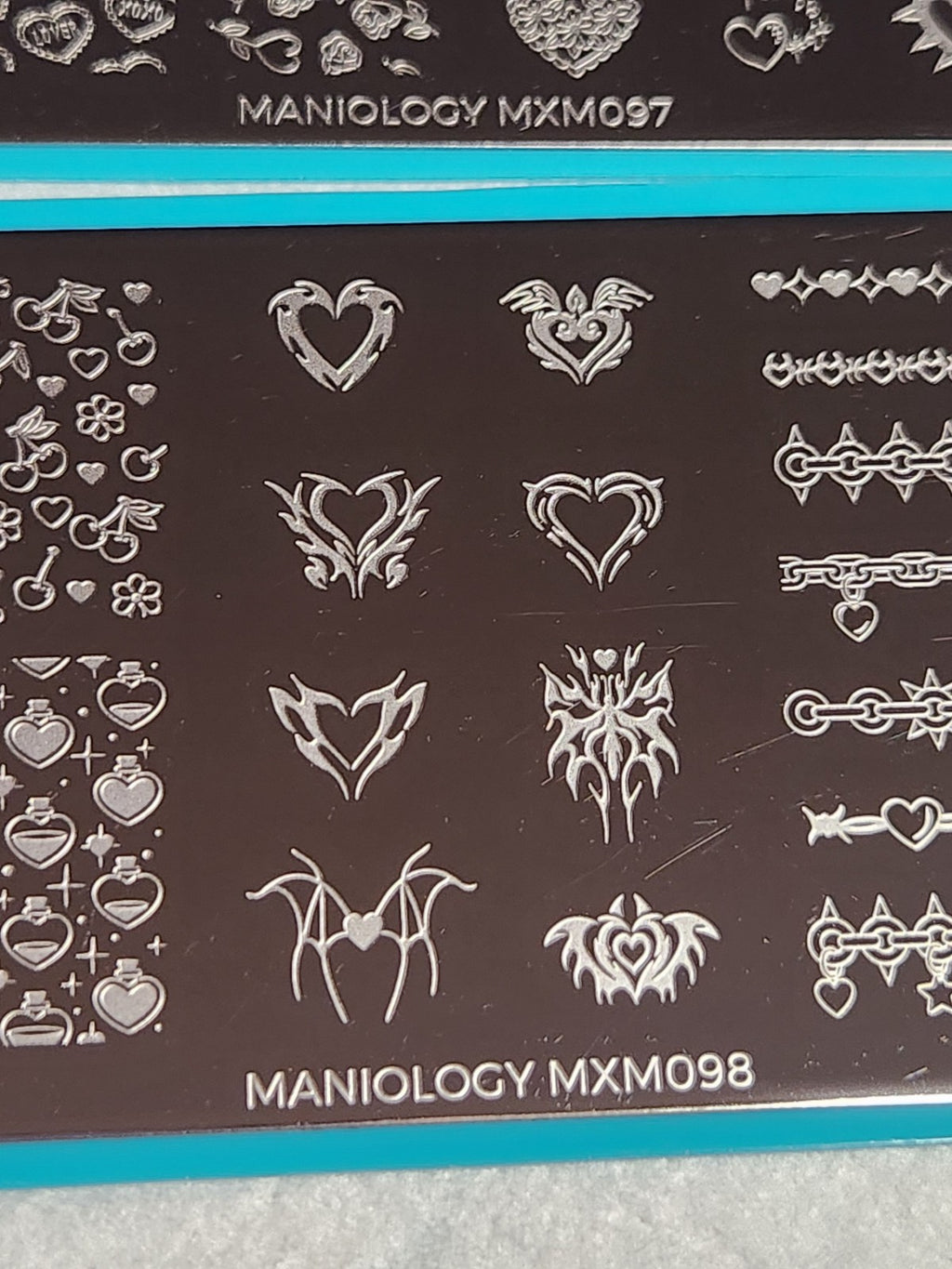 Nail Stamping Plate Set for Nail Art - Maniology Mani X Me MXM097 & MXM098