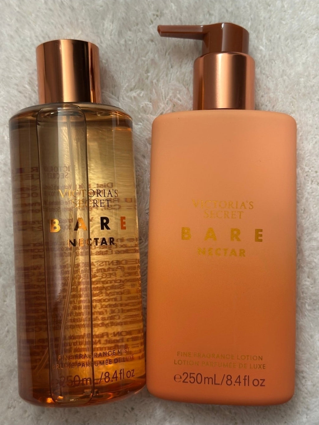 Victoria's Secret Bare Nectar Body Mist & Lotion Set - Fragrance Gift