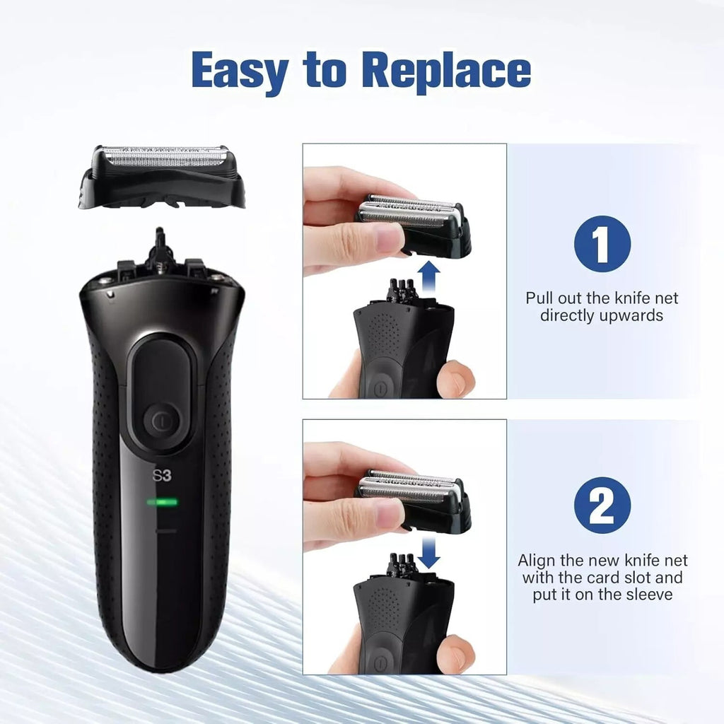 2-Pack Replacement Foil Head for Braun Shaver 32B 3 Series Razor Blade