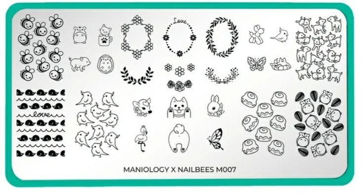 Maniology Nail Stamping Plate M007 for Nail Art Design