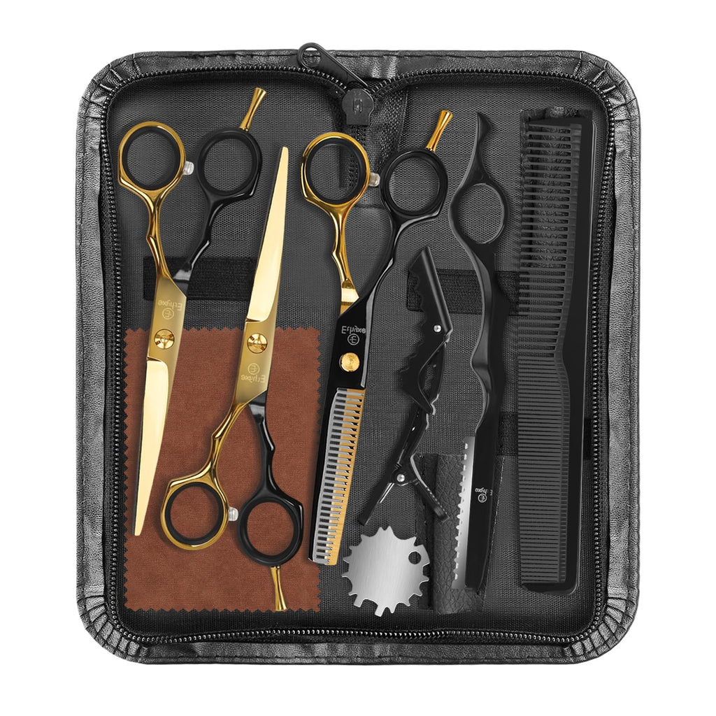 Professional 6.5 Inch Hair Cutting Scissors Stainless Steel Thinning Shears