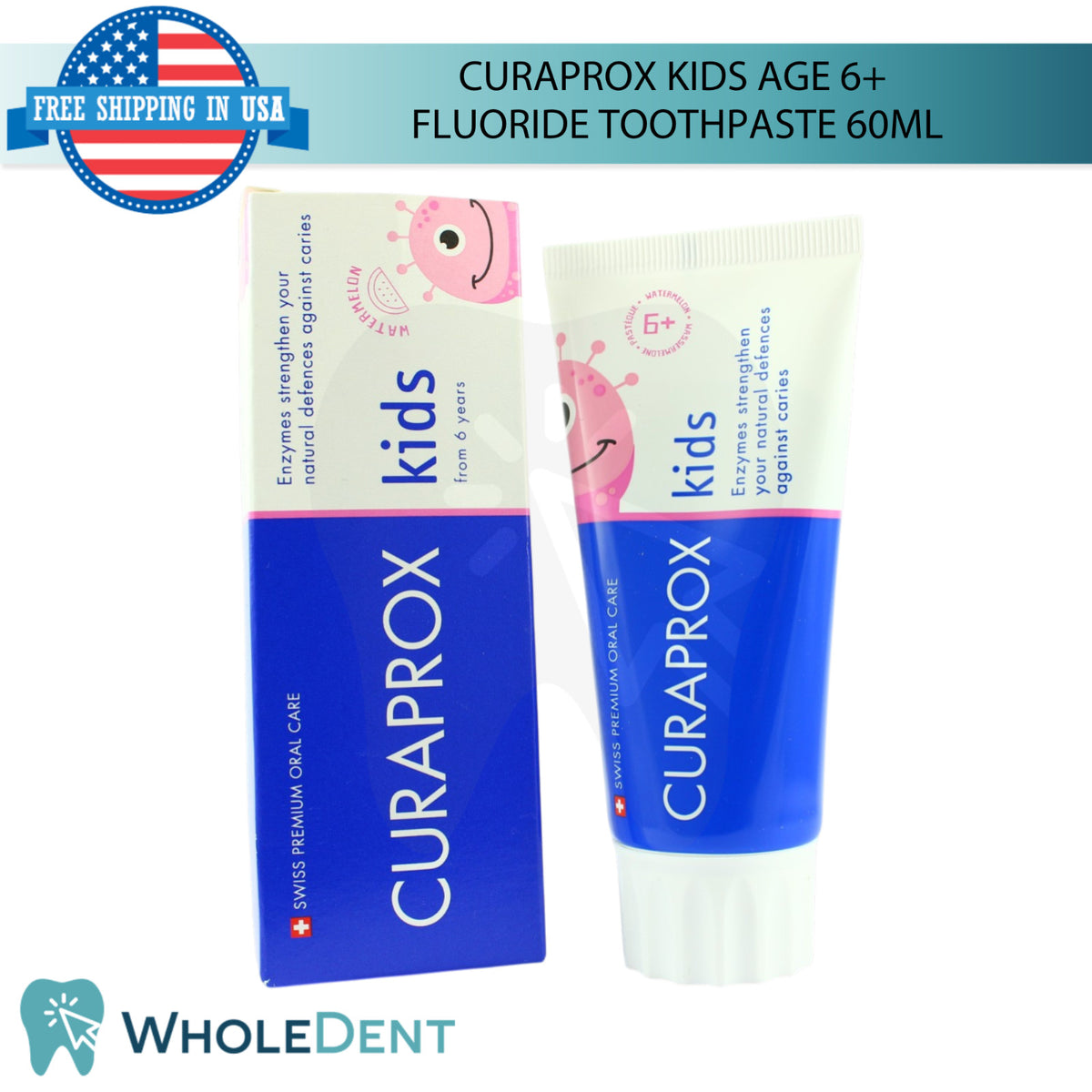 Kids Fluoride Toothpaste 60ml - Plaque Control & Enamel Protection