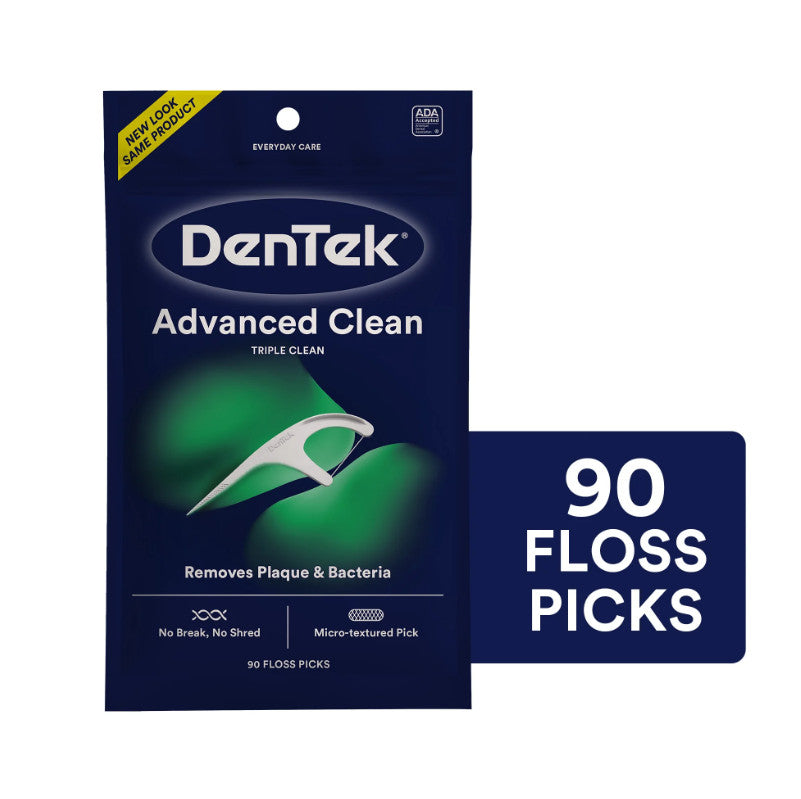 Dental Floss Picks Triple Clean 90 Count - Pack of 2 for Oral Care