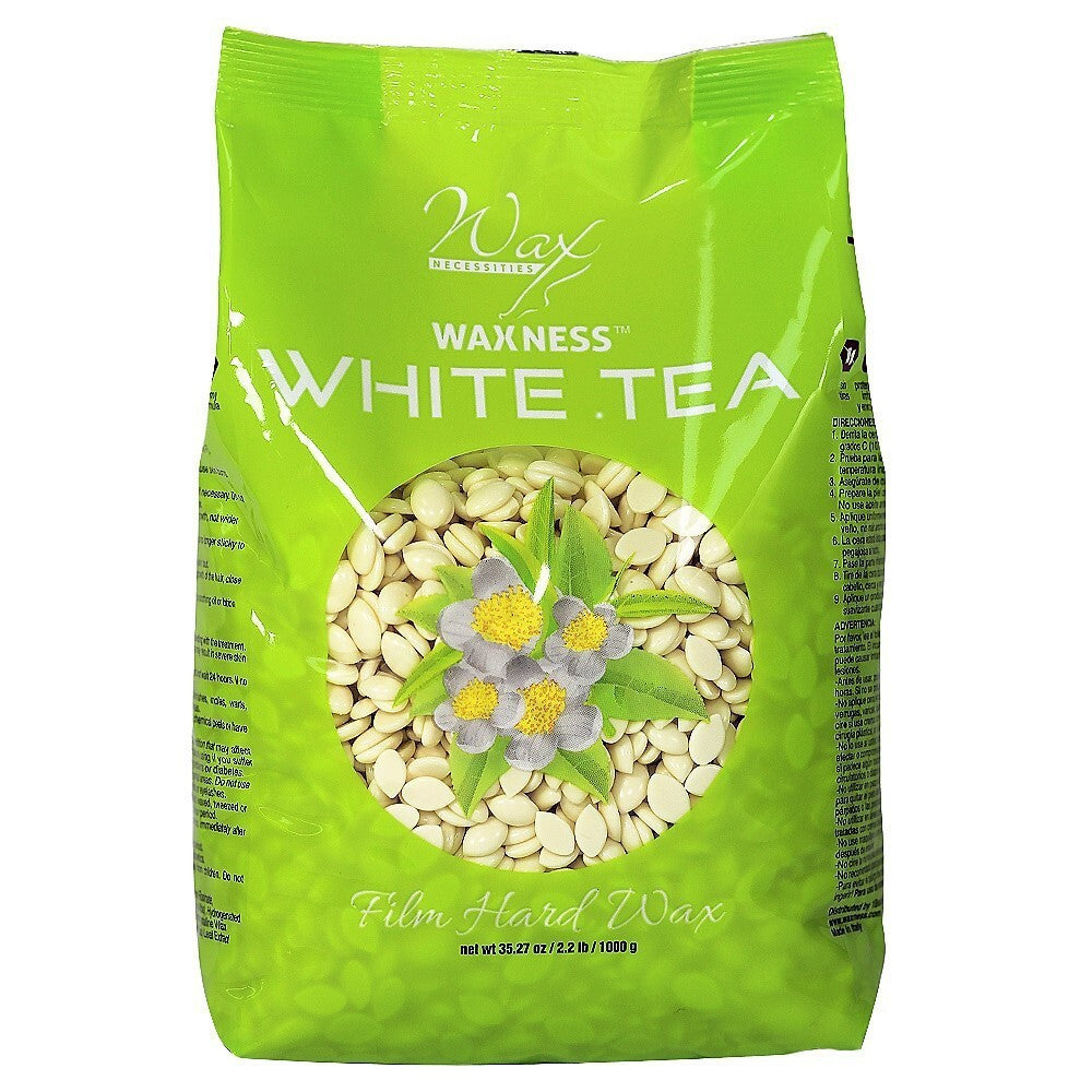 White Tea Hard Wax Beads for Hair Removal 2.2 lb - Made in Italy