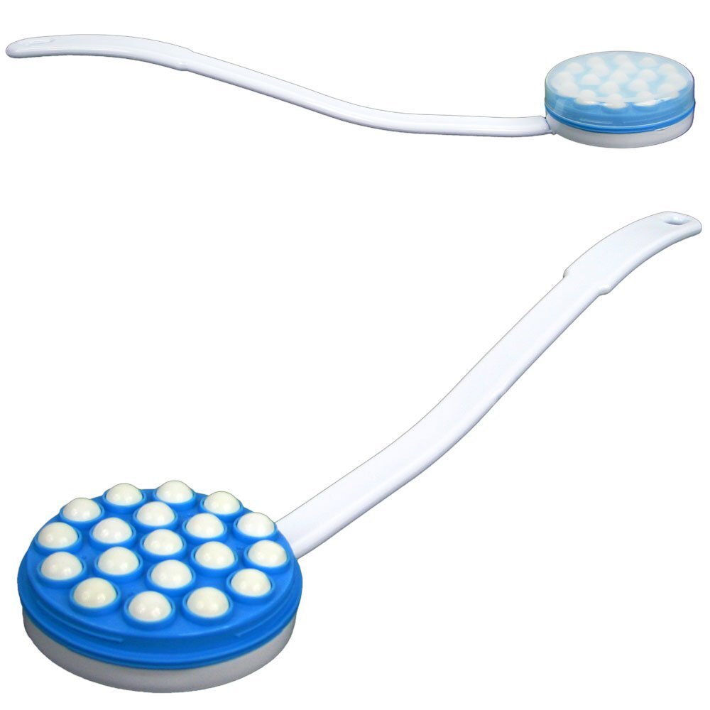 Back Lotion Applicator with Long Handle and Roll-On Dispenser