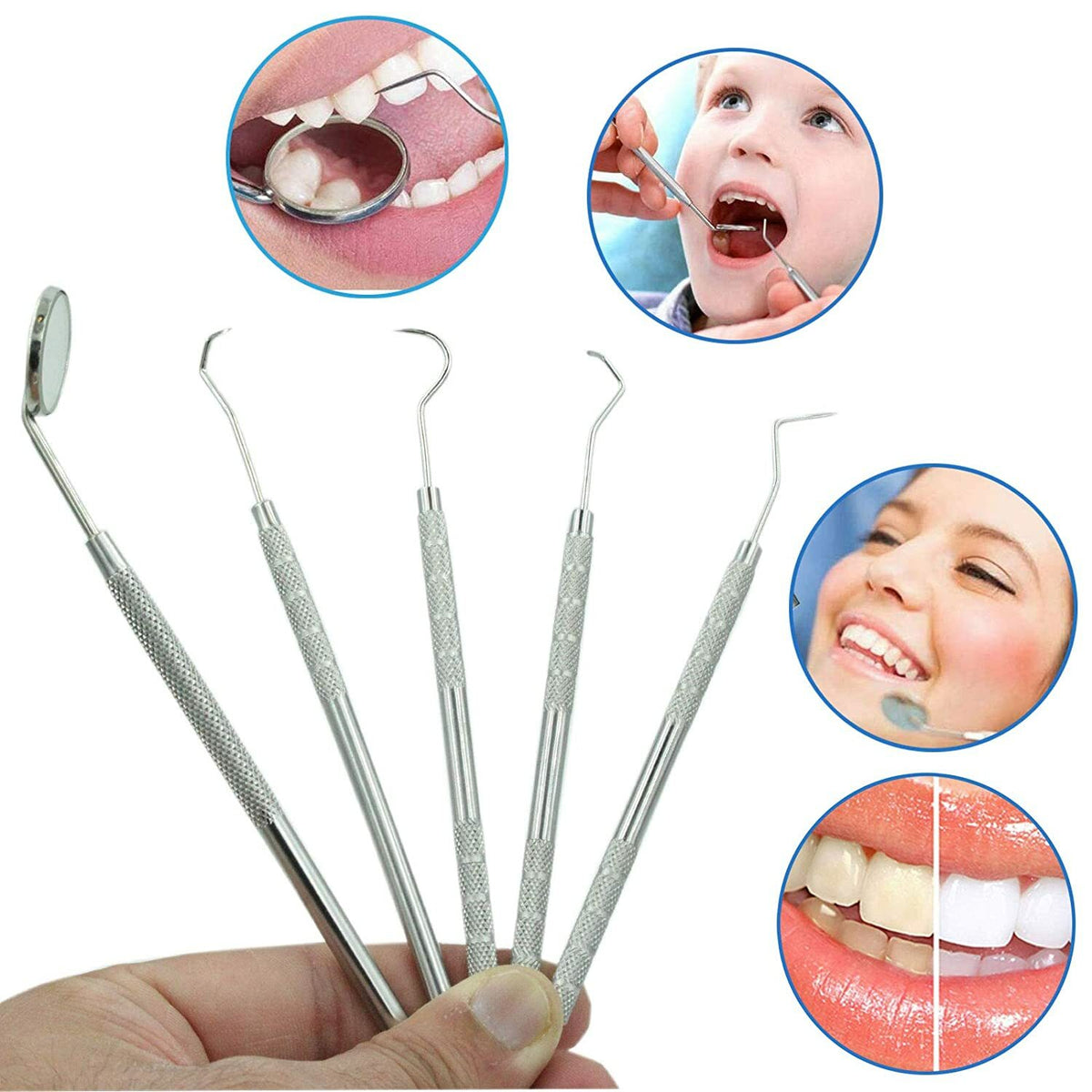 Dental Tooth Cleaning Kit with Scraper Picks for Plaque & Tartar Removal
