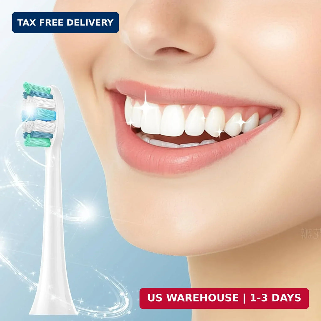 Electric Toothbrush Replacement Heads 8 Pack Soft Bristles Snap-On Compatible