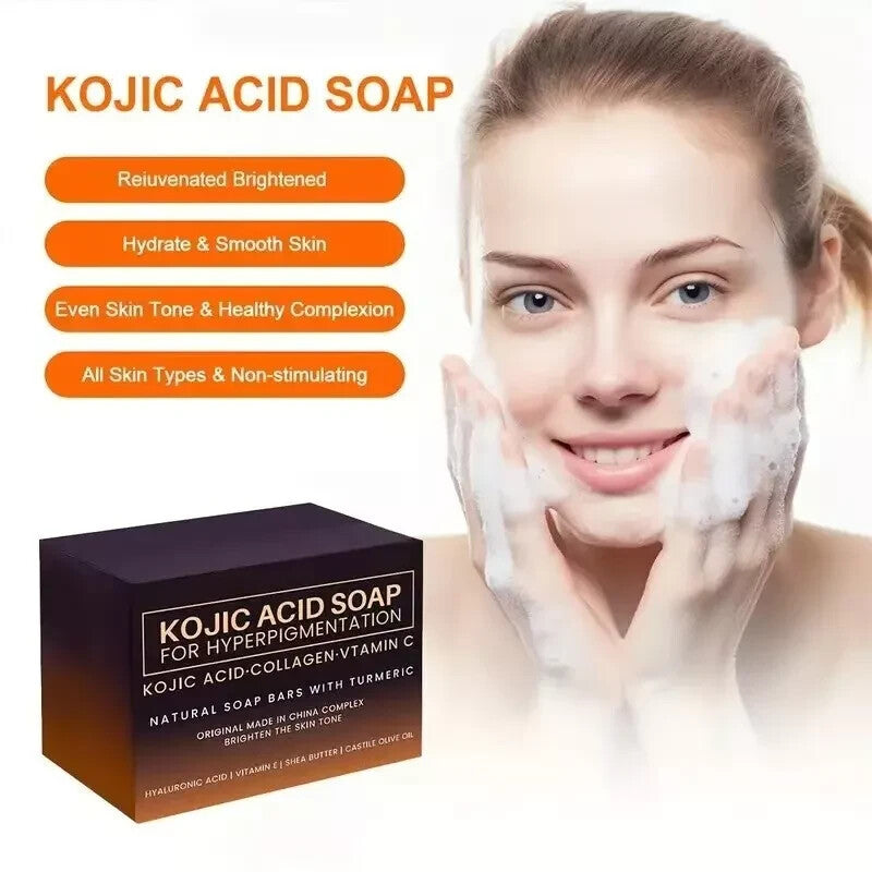 Kojic Acid Dark Spot Correcting Soap Bars with Vitamin C Retinol Collagen