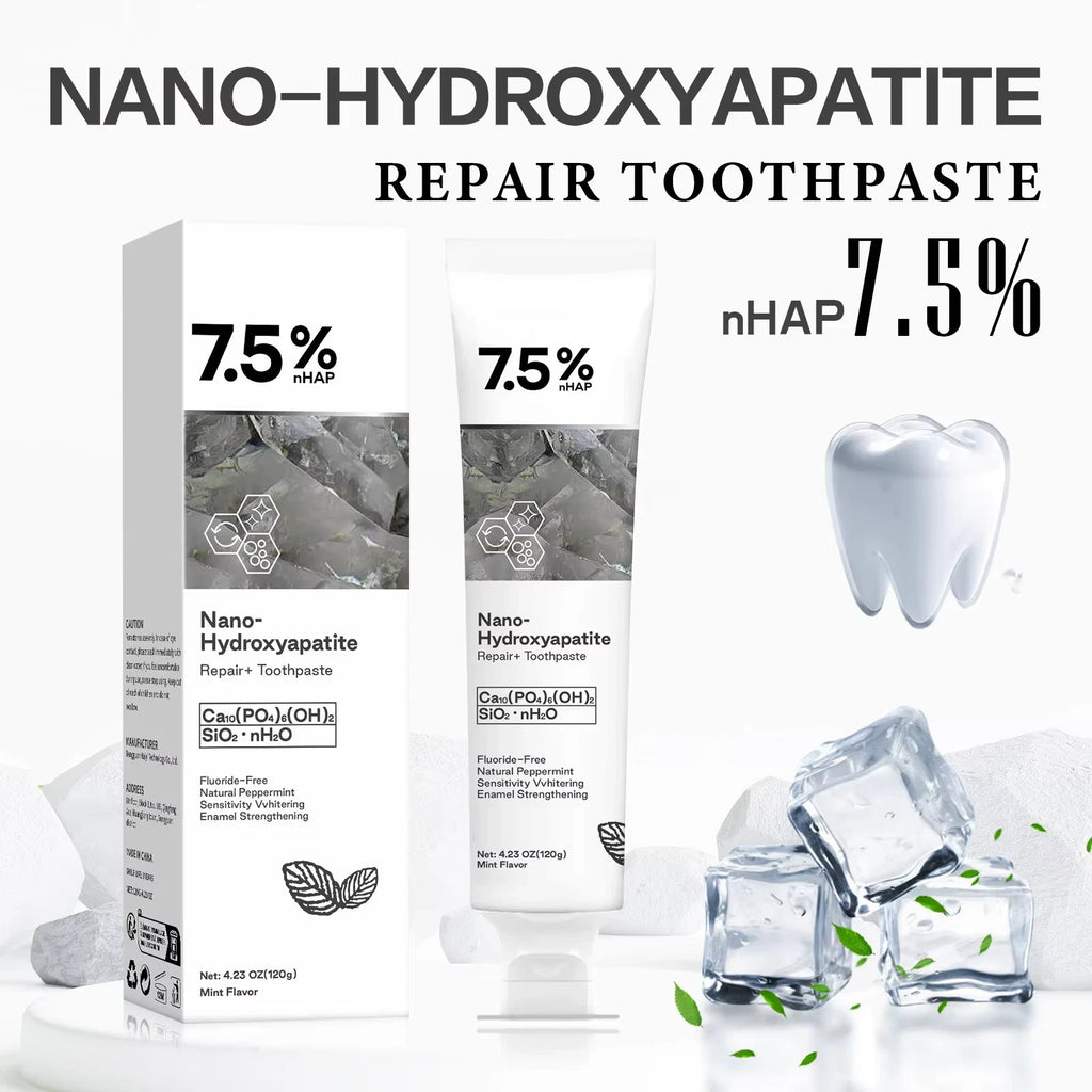 Nano Hydroxyapatite Toothpaste 4.23 oz Enamel Repair Sensitive Teeth Fluoride-Free