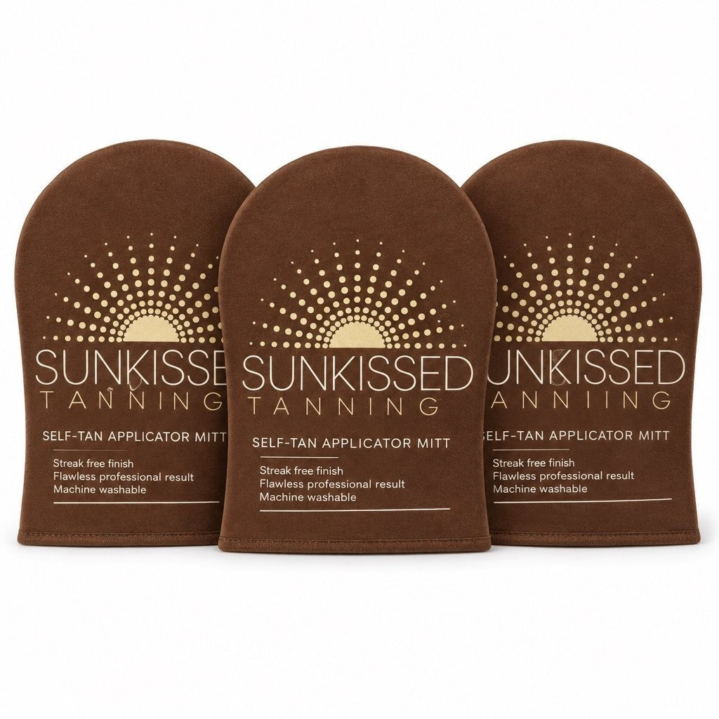 Self Tan Mitt Set - Professional Sunless Tanning Applicator Gloves (3 Pack)