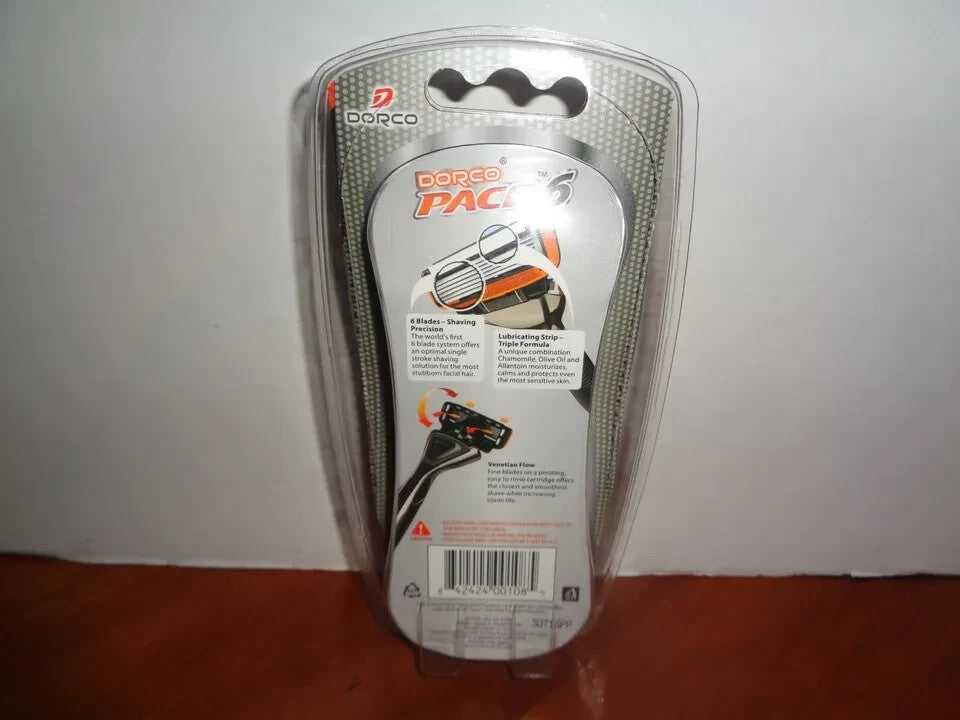Men's 6-Blade Razor Handle with 2 Cartridges - Precision Shaving Tool