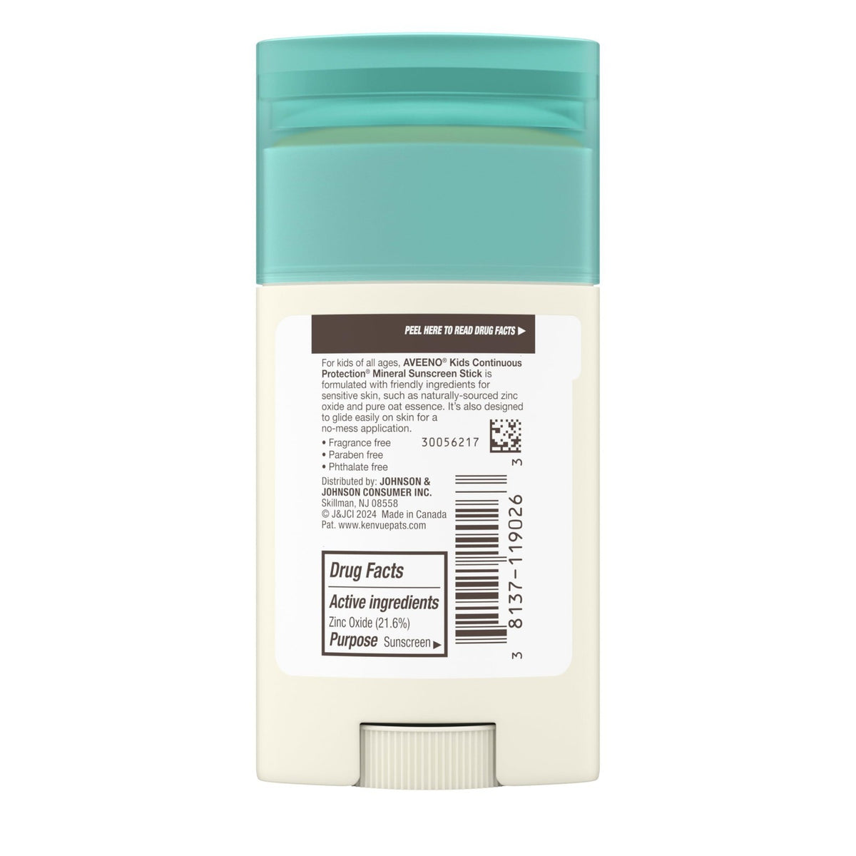 Kids Mineral Sunscreen Stick SPF 50 Water Resistant Sensitive Skin 1.5 oz