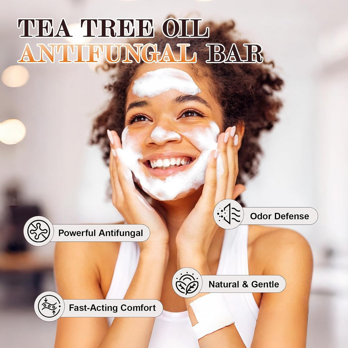 Antifungal & Antibacterial Tea Tree Eucalyptus Soap 3-Pack for Skin Relief