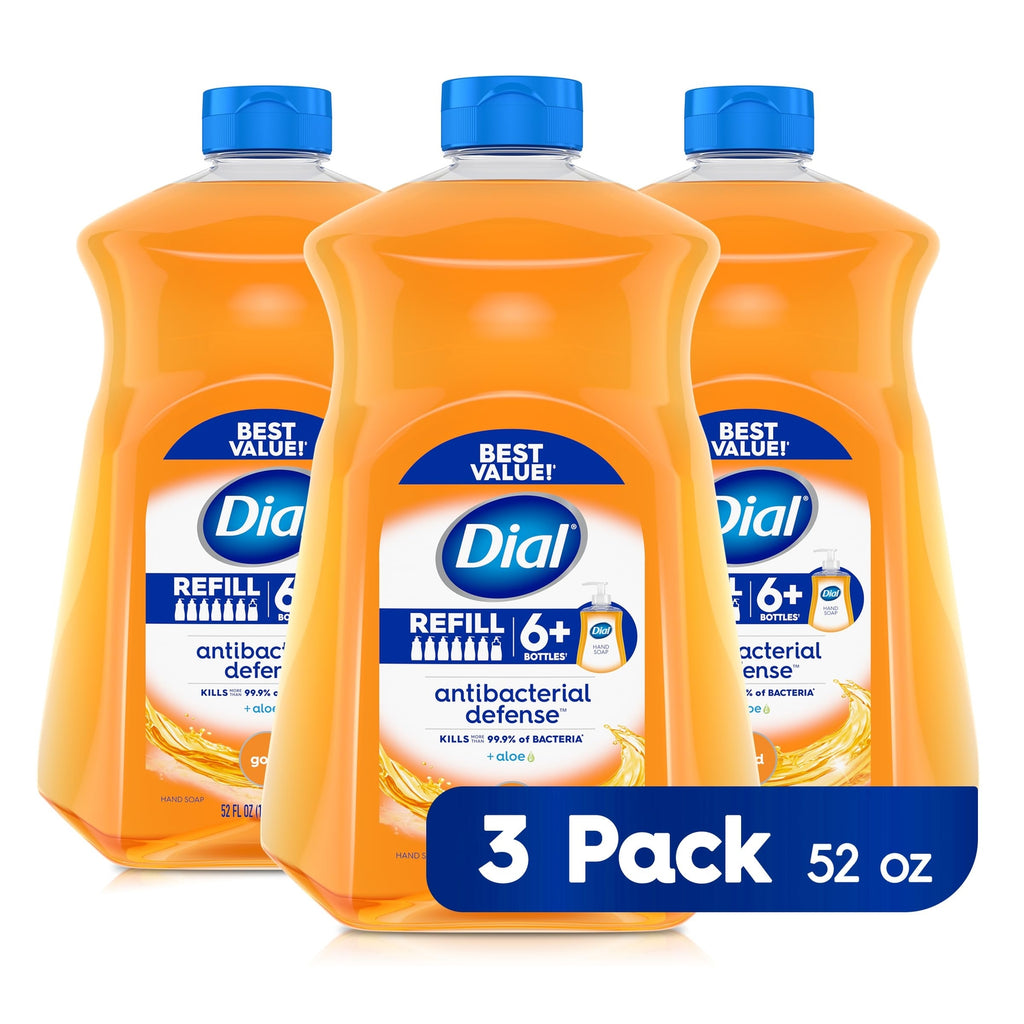 Antibacterial Hand Soap Refill Pack of 3 x 52 Fl Oz - Gentle Moisturizing