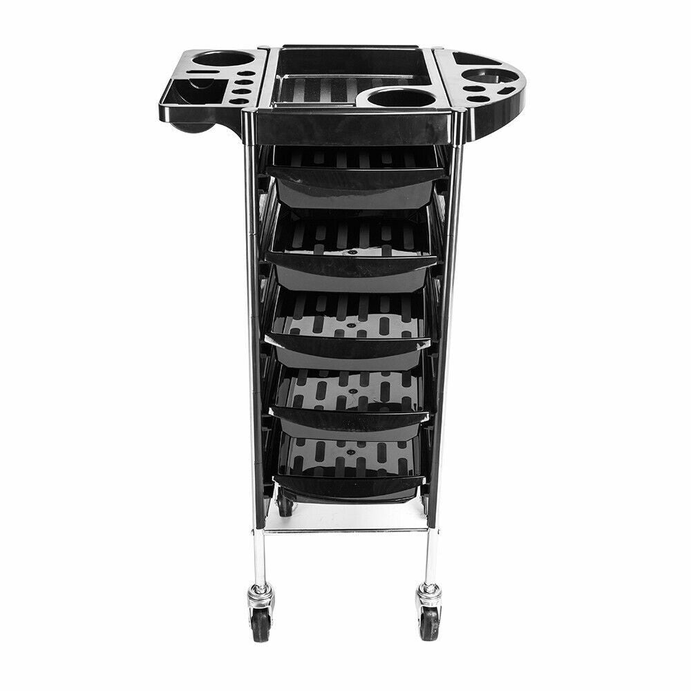 5-Tier Hairdresser Salon Storage Trolley Cart with Wheels
