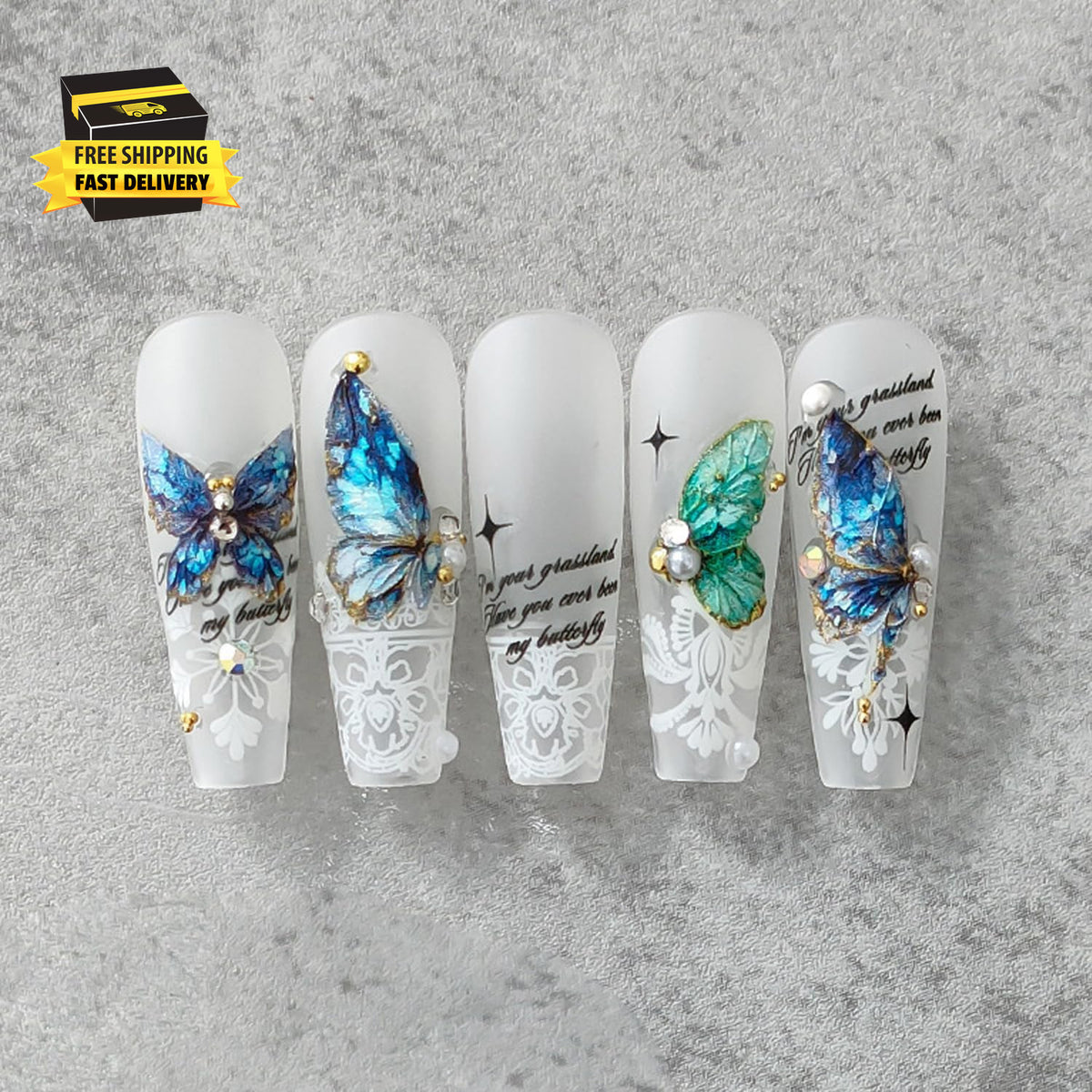 Self-Adhesive 5D Embossed Butterfly Nail Art Stickers for Manicure